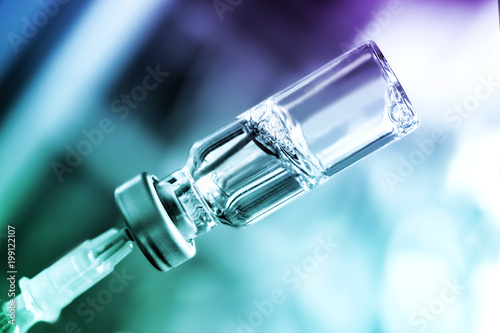Vaccine with hypodermic syringe and needle