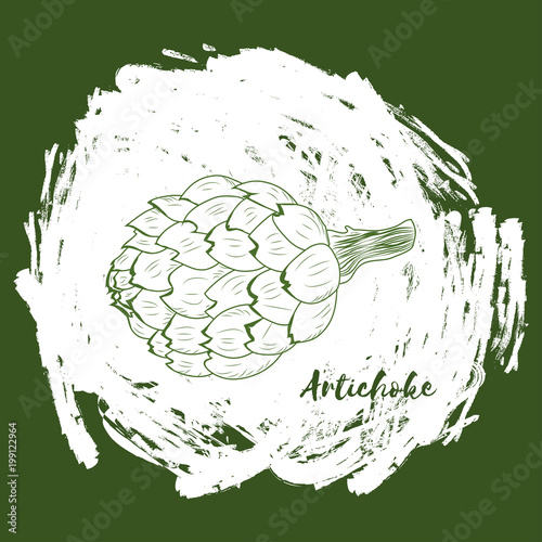 Artichoke.Hand drawn design. Vector illustration