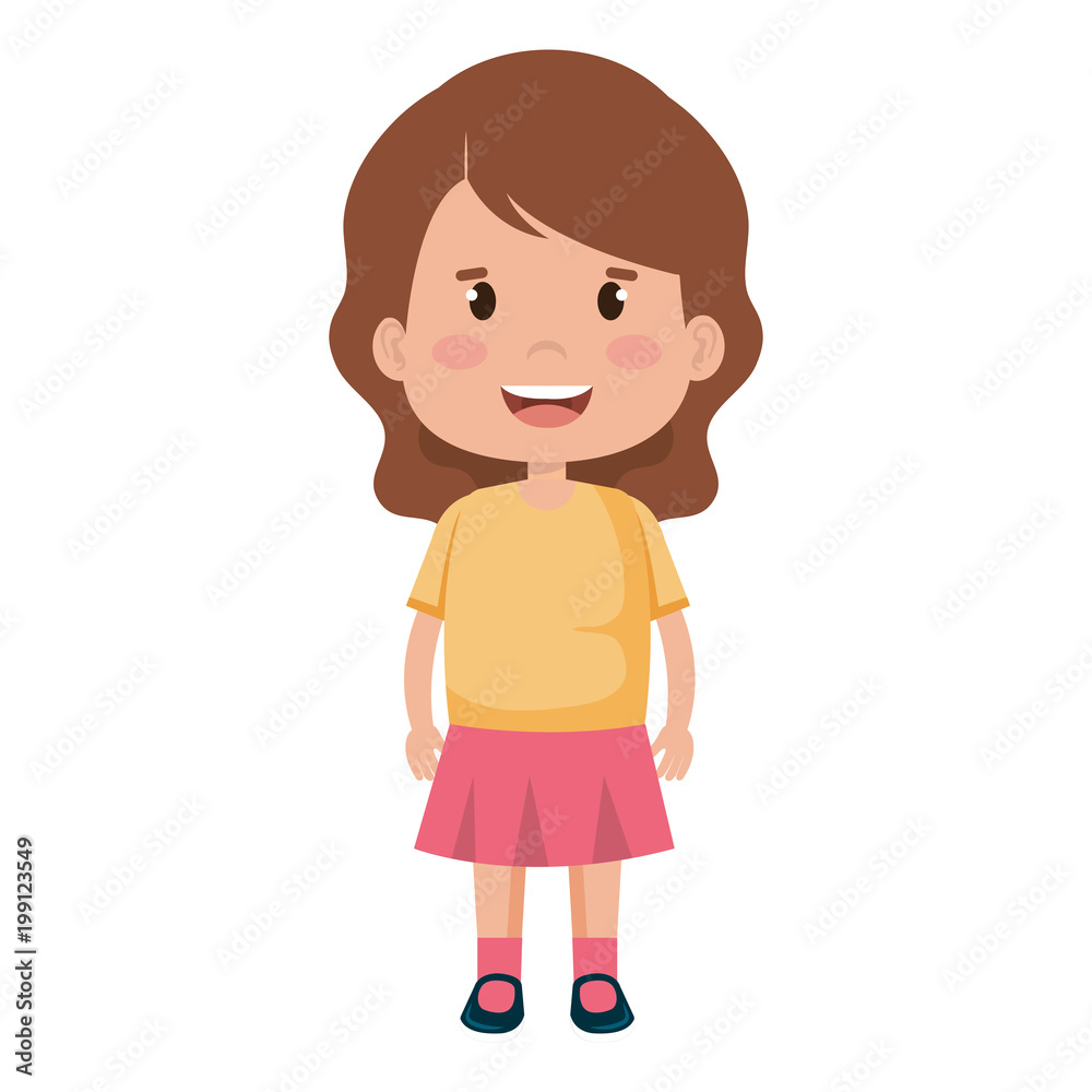 happy little girl character vector illustration design happy little girl character vector illustration design