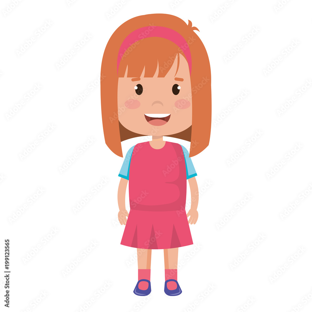 happy little girl character vector illustration design happy little girl character vector illustration design
