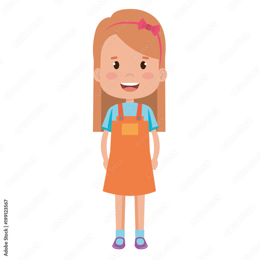 happy little girl character vector illustration design happy little girl character vector illustration design
