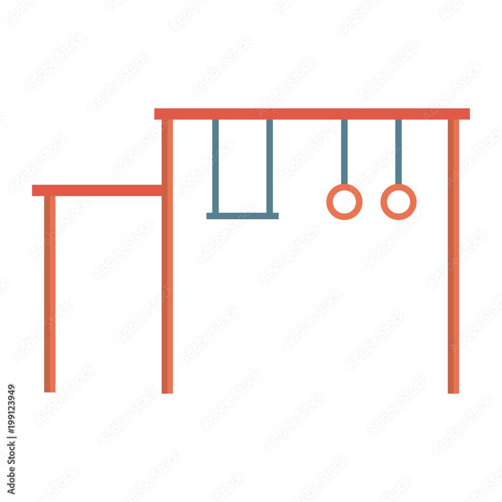 swing playground game for children vector illustration design swing playground game for children vector illustration design