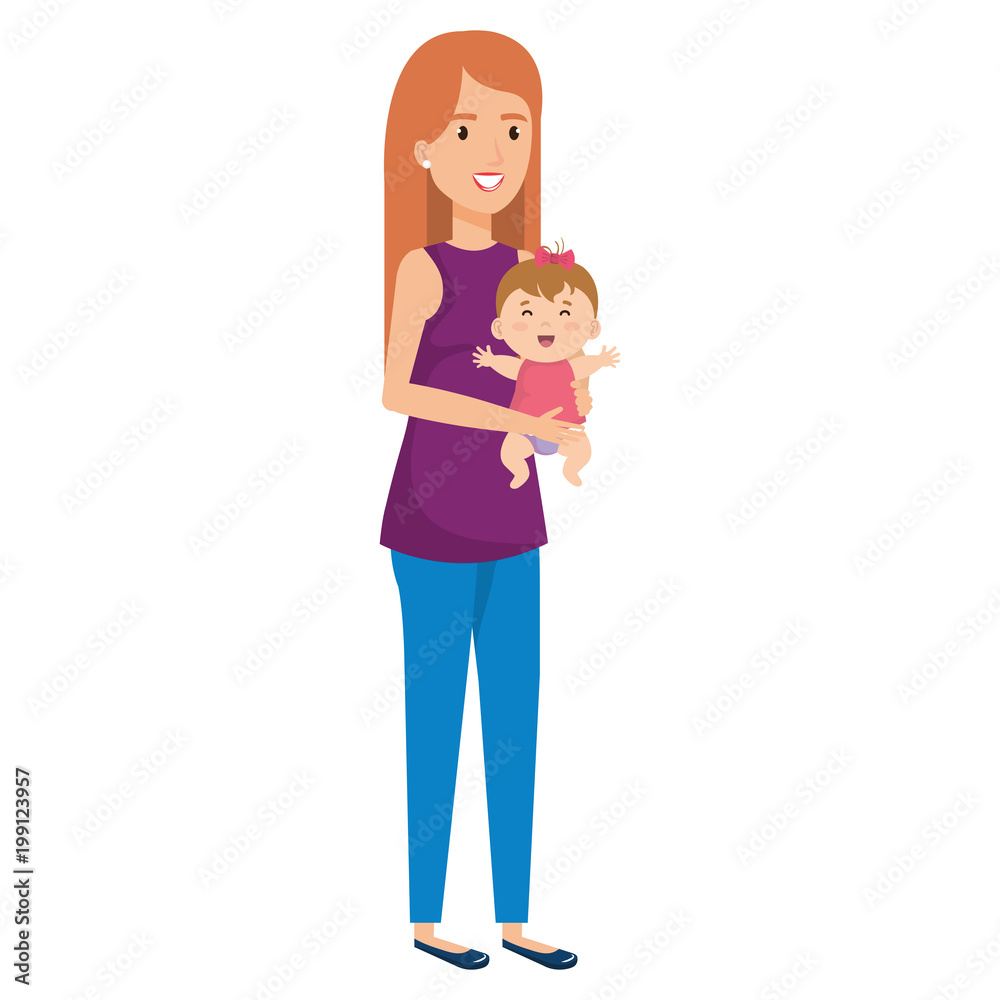 mother lifting baby characters vector illustration design mother lifting baby characters vector illustration design