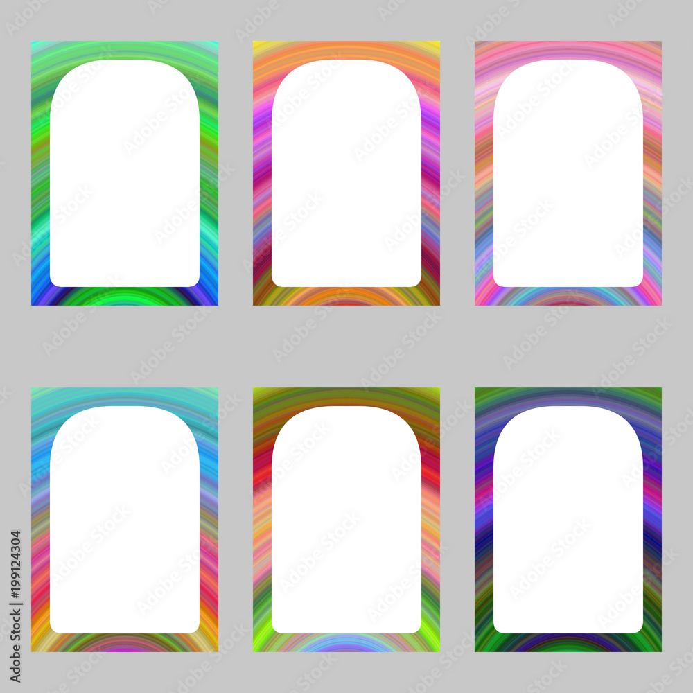 Fototapeta premium Colorful abstract digital art brochure frame template set