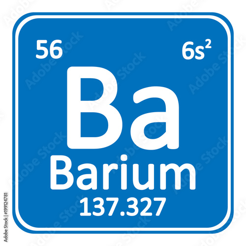 Periodic table element barium icon.