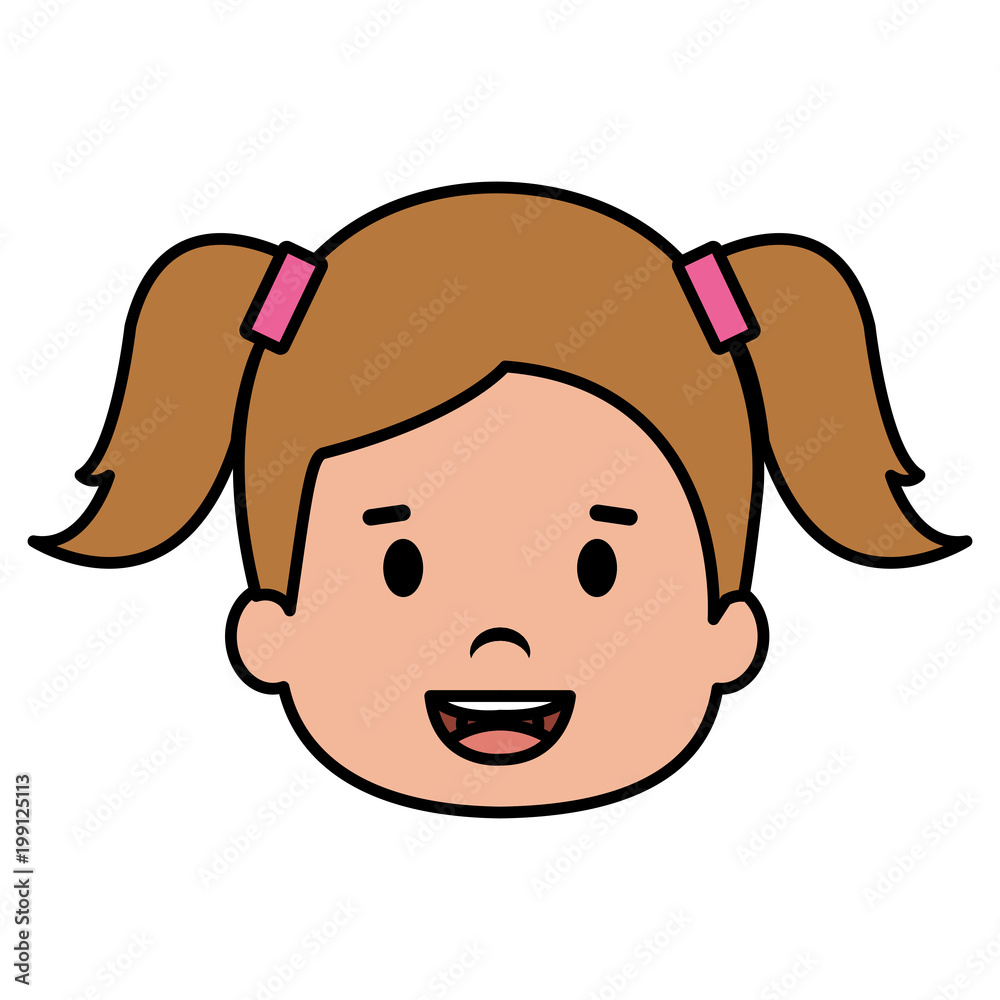 little girl head icon vector illustration design little girl head icon vector illustration design