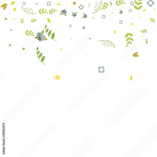Floral Spring and Summer Vector Wallpaper with Flowers  Leaves  Butterflies  Green Branches. Easter  Mother s Day  8 March  Birthday  Wedding Background for Banners  Cards  Posters  Invitations.