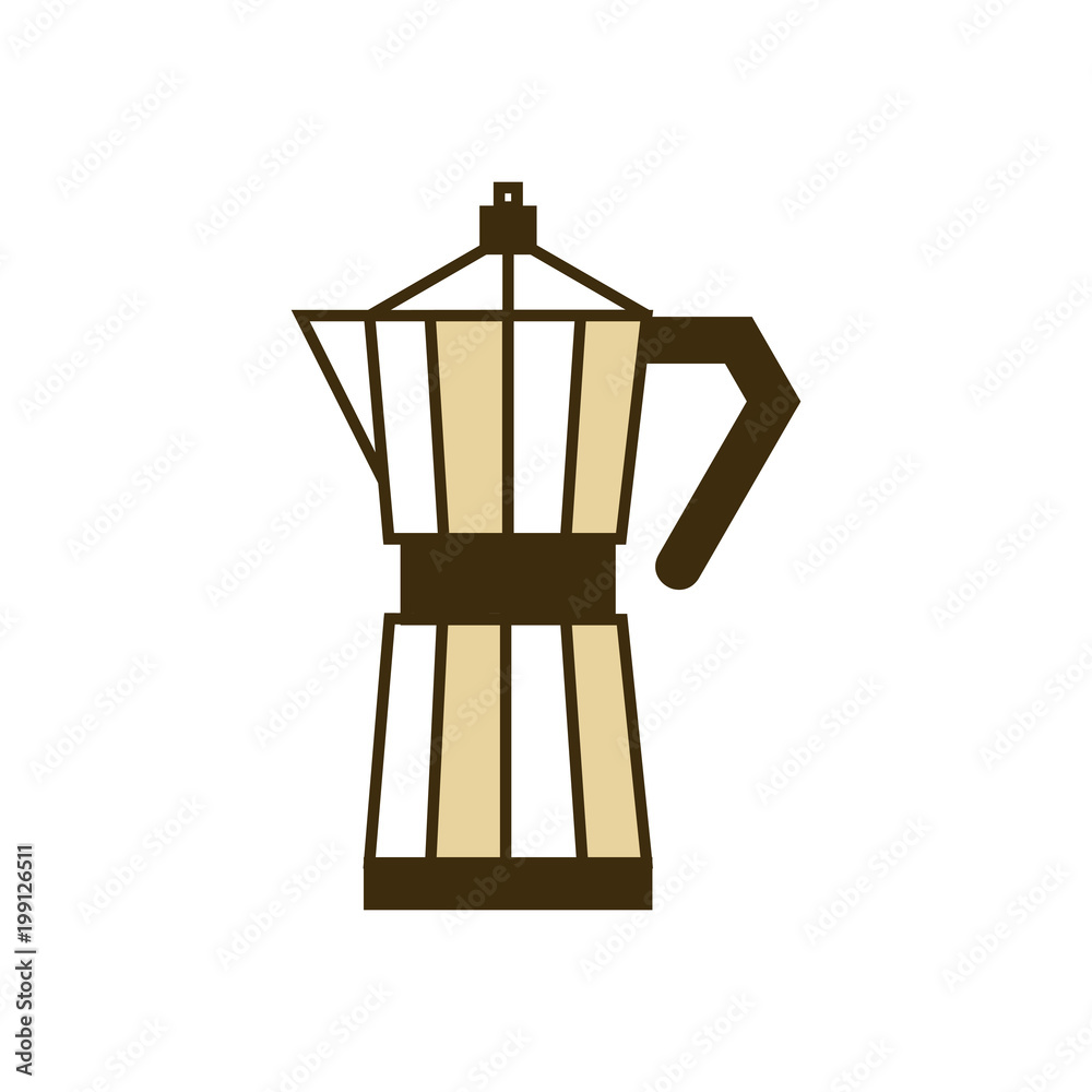 Mokapot Serve Coffee Shop Equipment Illustration Mokapot Serve Coffee Shop Equipment Illustration