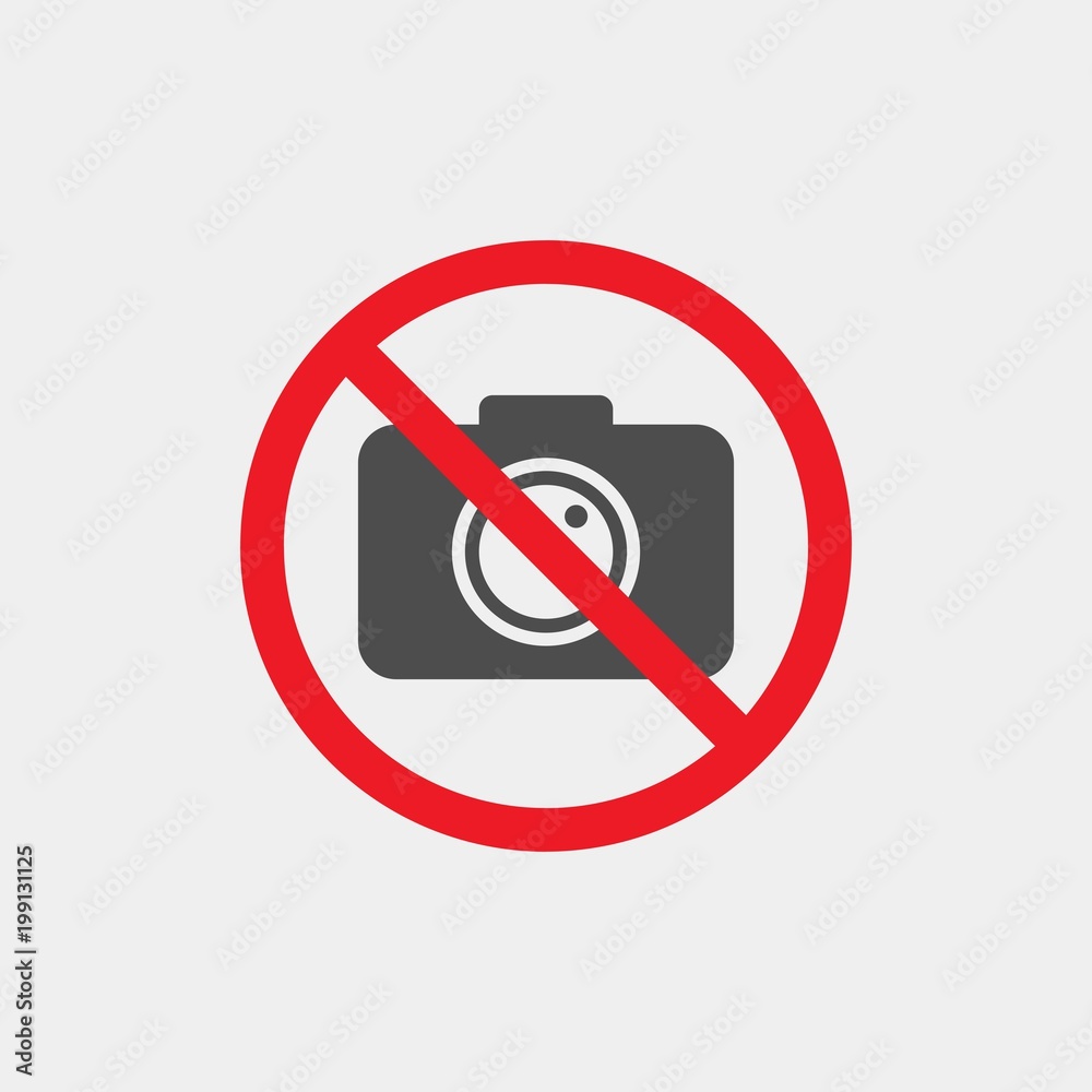 Prohibiting vector sign. Prohibiting flat vector icon. Photography is prohibited sign. No photo Prohibiting vector sign. Prohibiting flat vector icon. Photography is prohibited sign. No photo