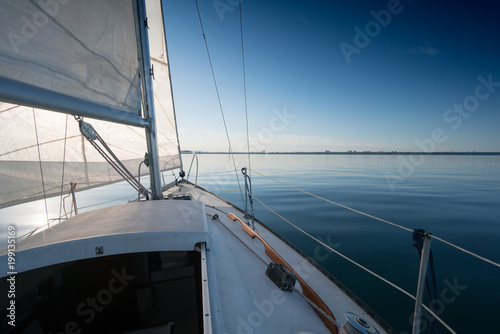 Sailboat deck and seascape © bruno135_406