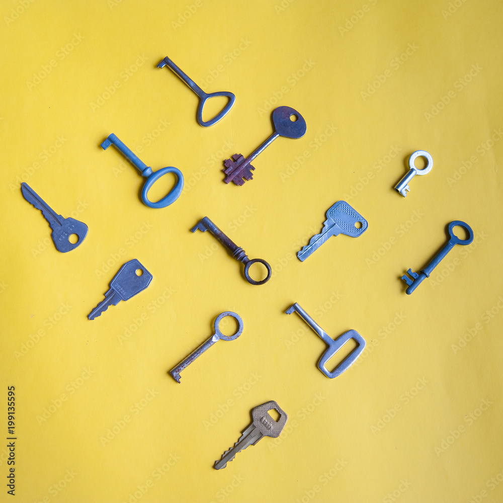 Naklejka premium different keys on the table