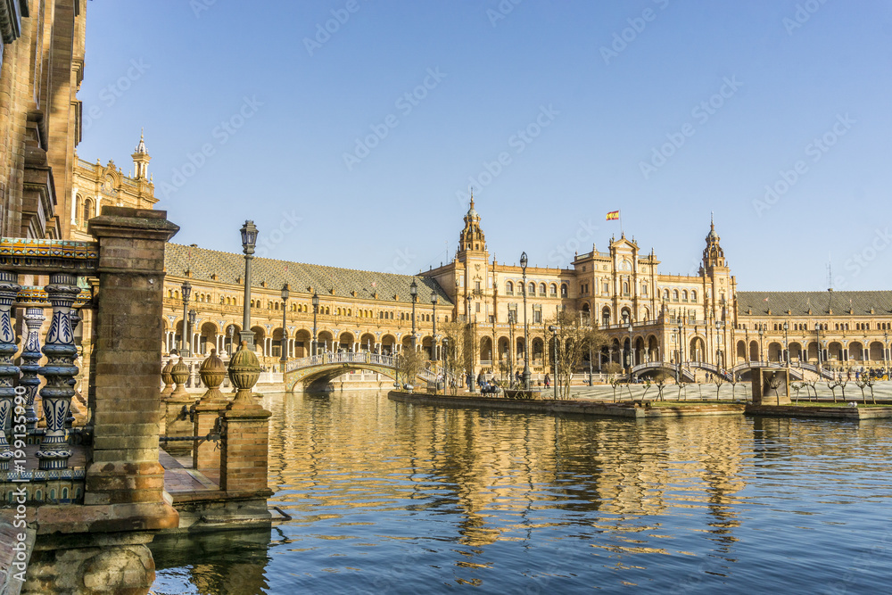 Spain Square or Plaza de Espana, Seville, Andalusia, Spain