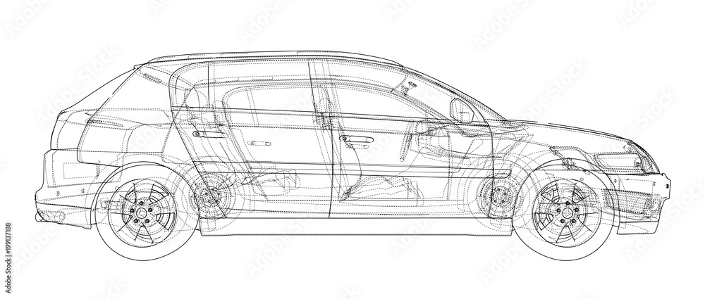Concept car blueprint