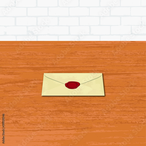 Letter Stamped Old on Table by the Wall 01 - 11OYp13WdWbg