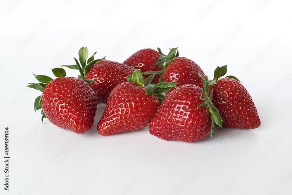fresh red strawberry on white background fresh red strawberry on white background