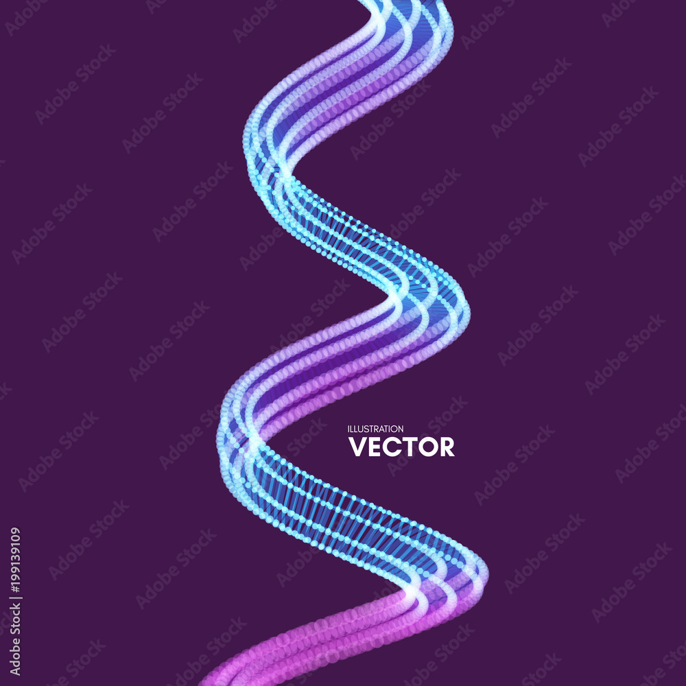 Wavy background with motion effect. 3d technology style. Vector illustration. Wavy background with motion effect. 3d technology style. Vector illustration.