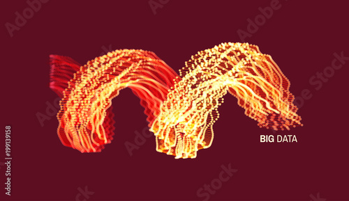 Spiral. Connection Structure. Abstract grid design. 3d vector Illustration for science, technology.