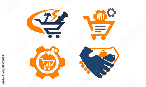 Discount Shopping Vector Set