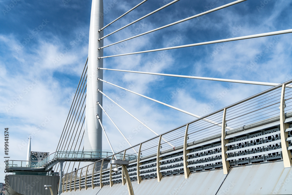 Obraz premium Golden Horn Metro Bridge closeup in Istanbul City, Turkey