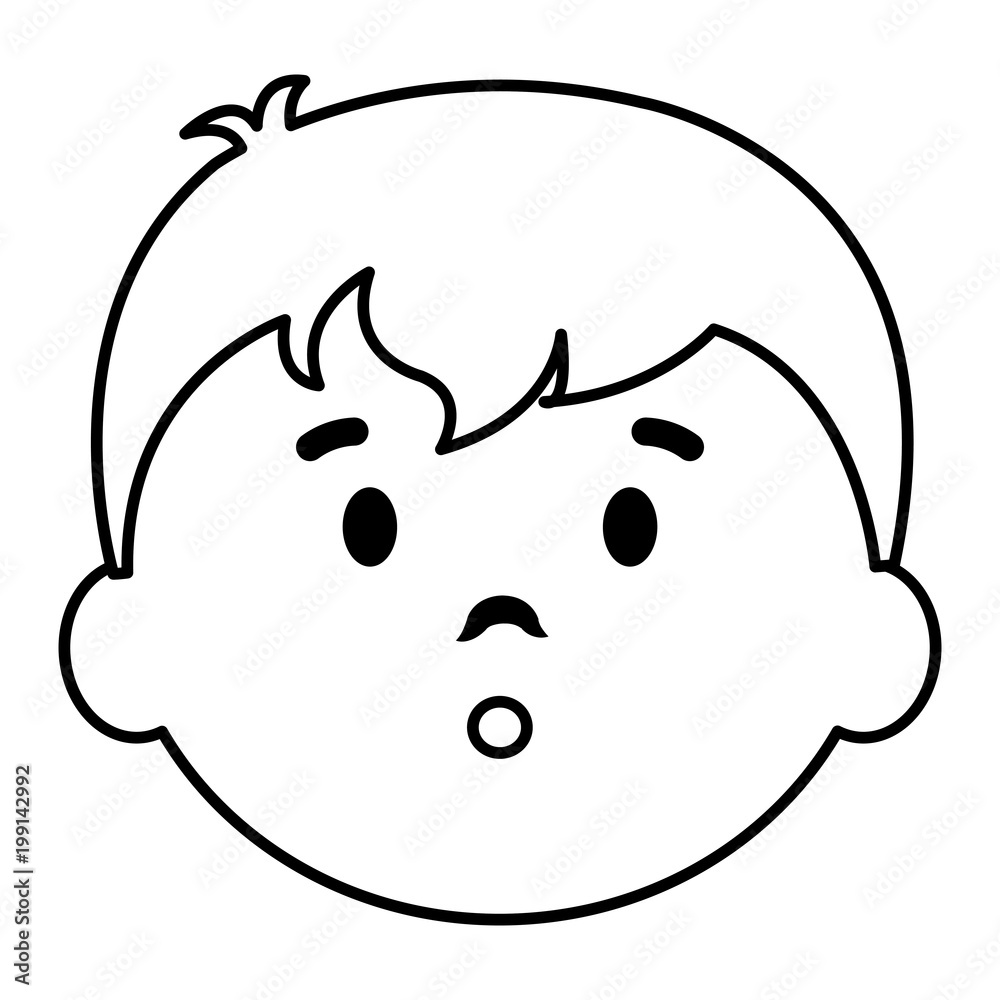 happy little boy head character vector illustration design happy little boy head character vector illustration design