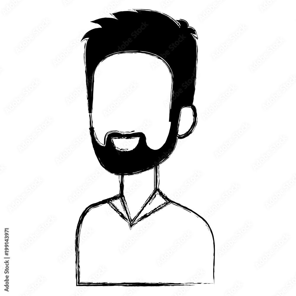 young man with beard avatar character vector illustration design young man with beard avatar character vector illustration design