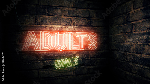 Adults Only neon sign