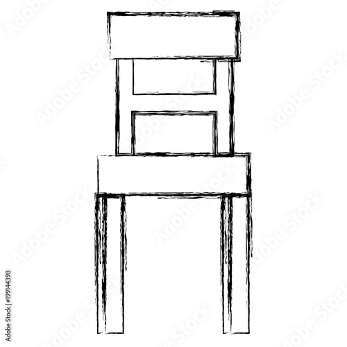 wooden chair isolated icon vector illustration design