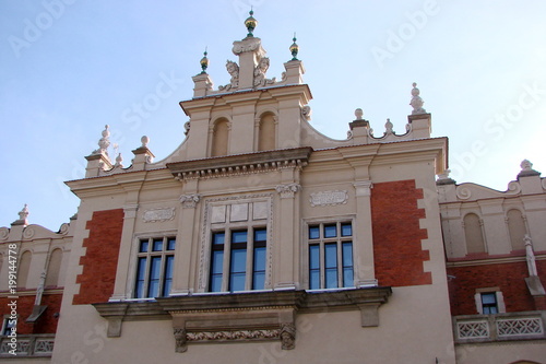 Historical monuments of the ancient European architecture of the Polish city.