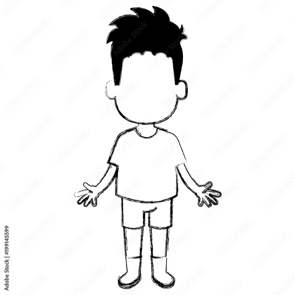 happy little boy character vector illustration design happy little boy character vector illustration design