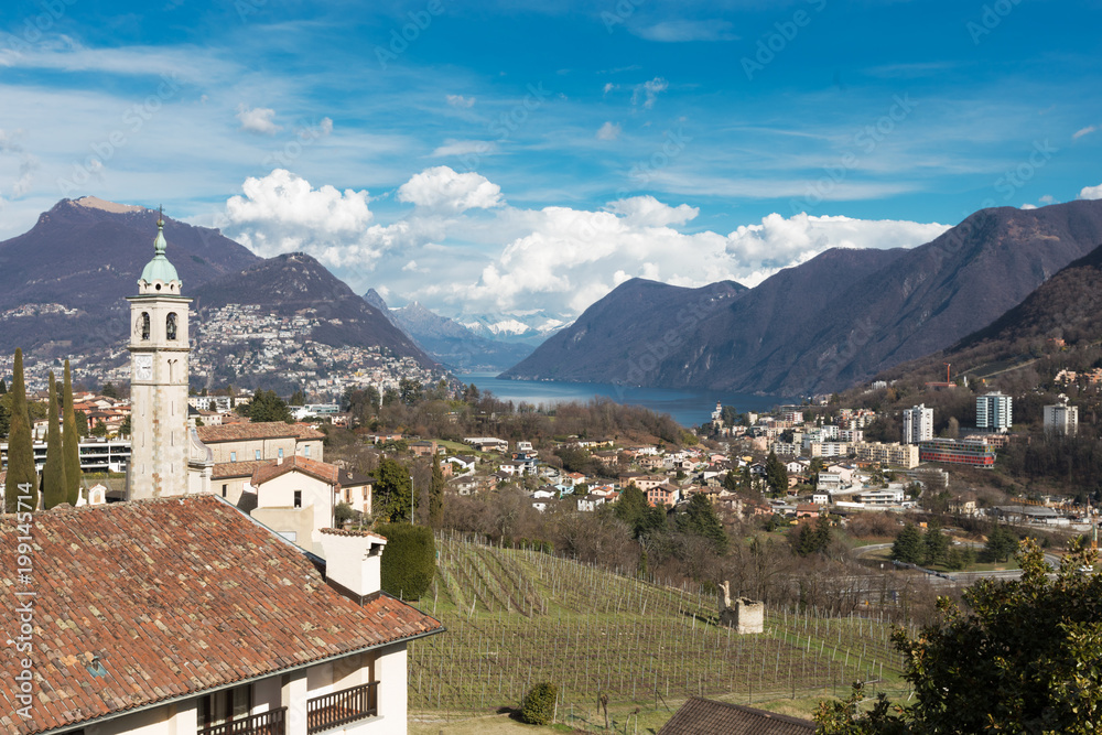Landscape in near Lugano, Tessin, nobody Landscape in near Lugano, Tessin, nobody