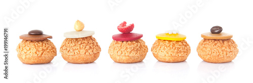 Canvas-taulu five color cake french pastry isolated