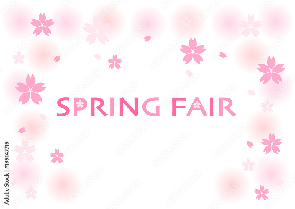 Spring Fair スプリングフェア 春 桜 イラスト ロゴ Stock Vector Adobe Stock