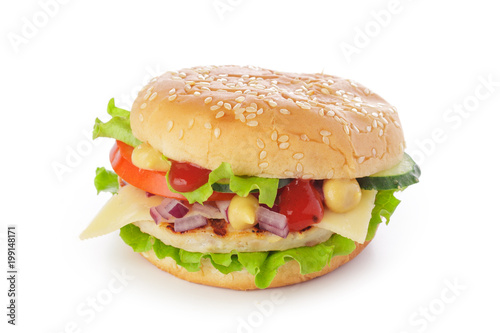 burger on white background © fotofabrika