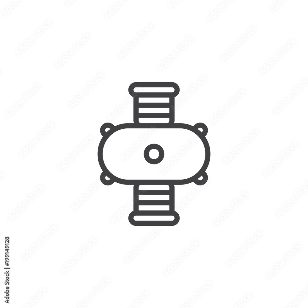 Dining table and chairs for two person, top view outline icon. linear style sign for mobile concept and web design. simple line vector icon. Symbol, logo illustration. Pixel perfect vector graphics Dining table and chairs for two person, top view outline icon. linear style sign for mobile concept and web design. simple line vector icon. Symbol, logo illustration. Pixel perfect vector graphics