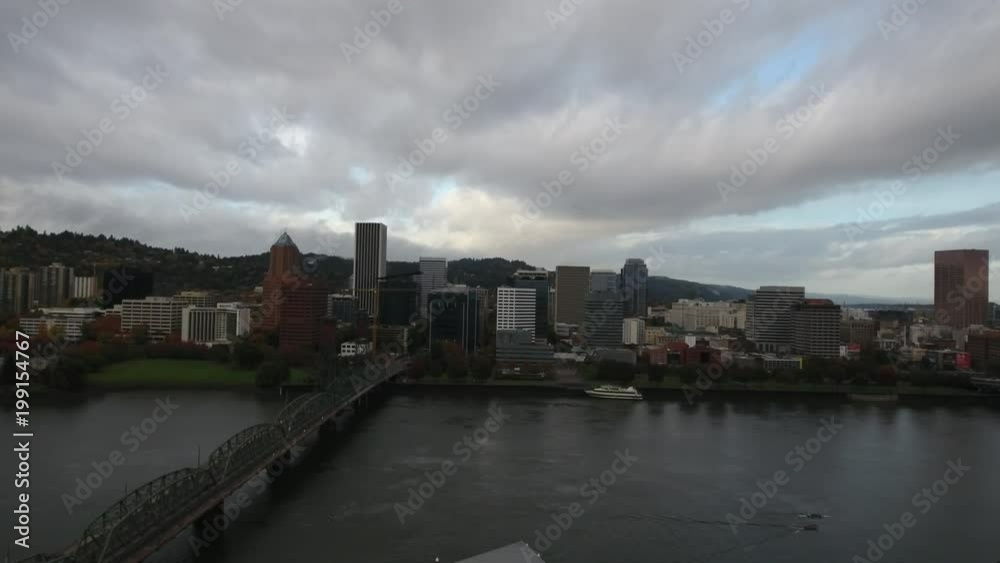 Over the river to downtown city of Portland Oregon. Over the river to downtown city of Portland Oregon.