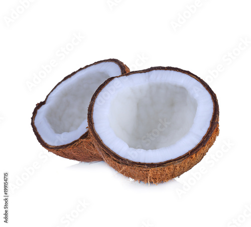 Coconut Half isolated on white background