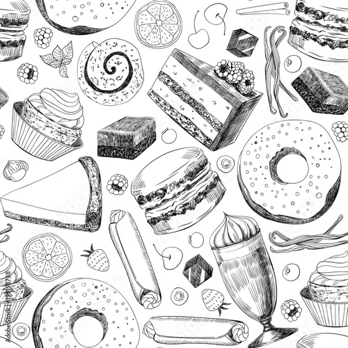 Delicious desserts pattern