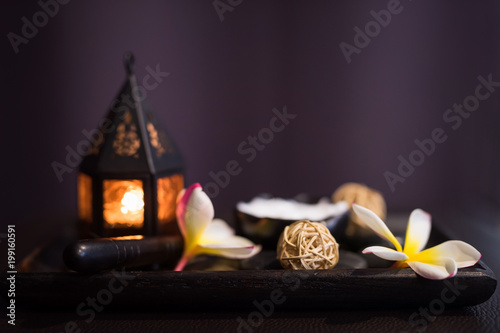 Thai Massage spa equipments with copy space