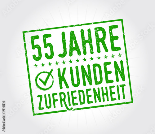 55 Jahre Kundenzufriedenheit Stempel