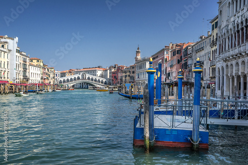Looking across the Grand Canal to the Rialto bridge in Venice © gb27photo