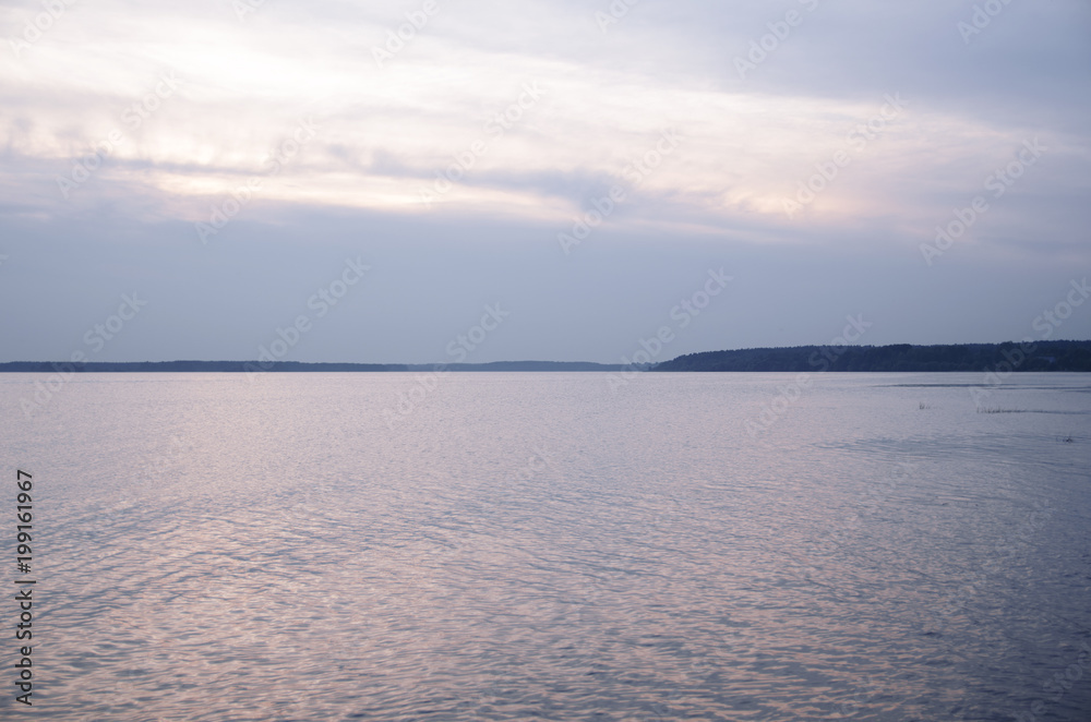 Obraz premium sunset by the river