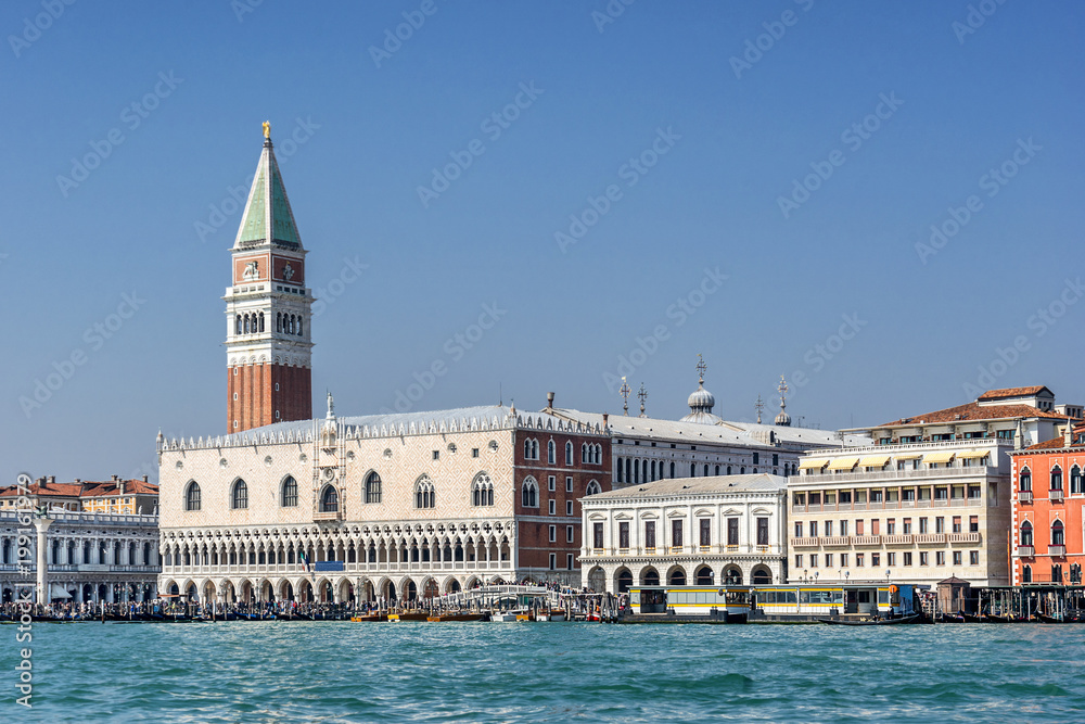 Looking across the grand Canal to Piazza San Marco and the Campanile