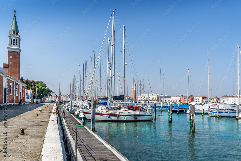 Fototapeta premium The marina on Isola San Giorgion in Venice