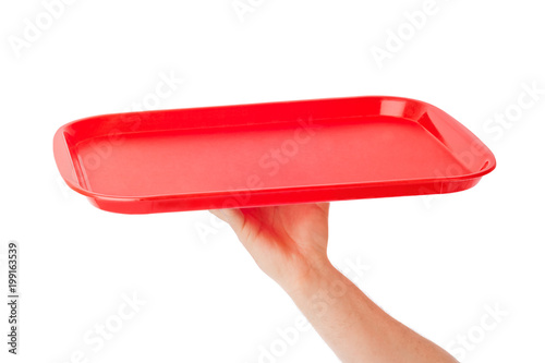 Hand with tray