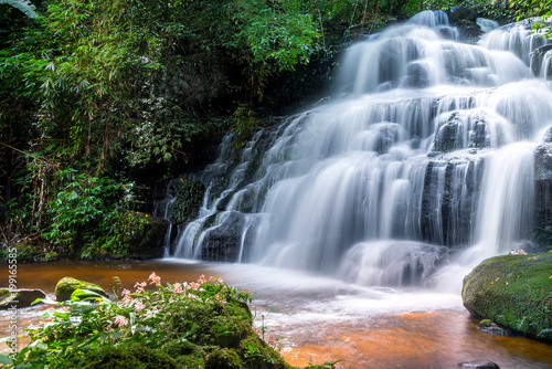 Mun daeng Waterfall, the beautiful waterfall in deep forest at Phu Hin Rong Kla National Park ,Phitsanulok, Thailand
