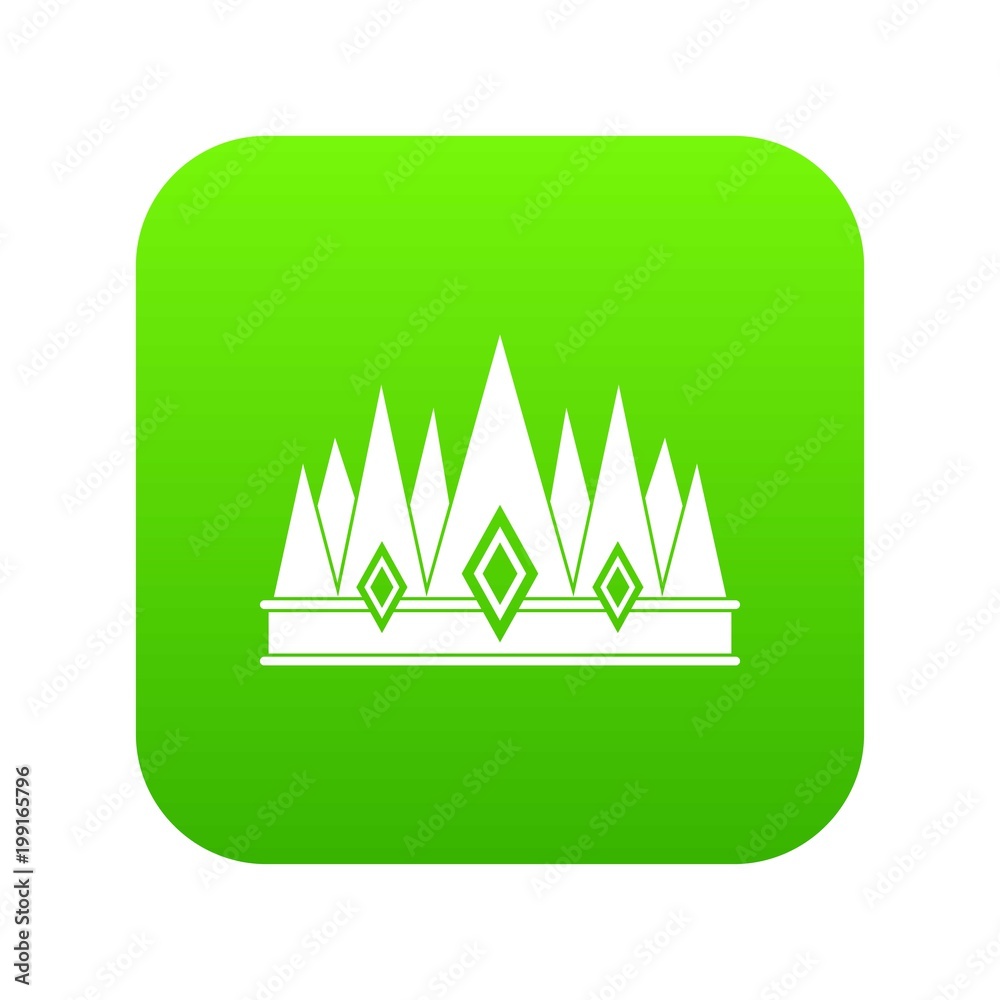 Crown icon digital green Crown icon digital green