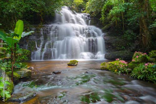 Mun daeng Waterfall, the beautiful waterfall in deep forest at Phu Hin Rong Kla National Park ,Phitsanulok, Thailand