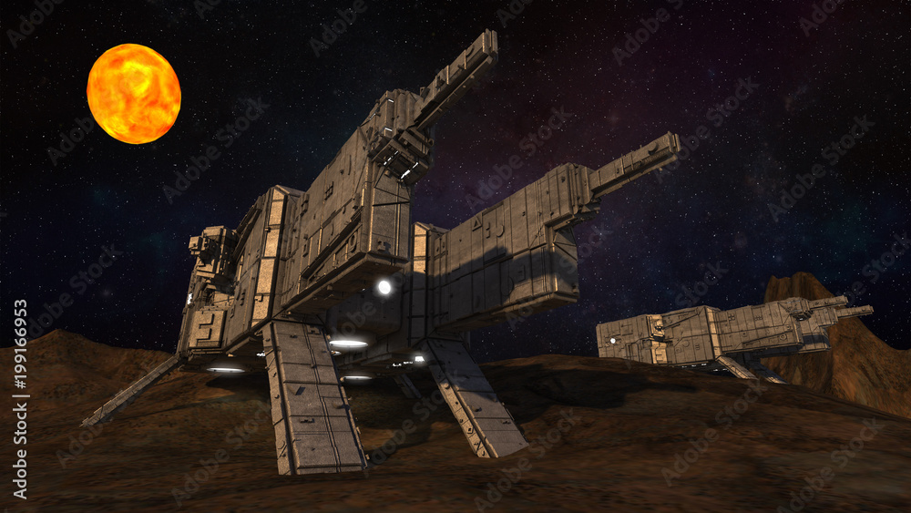 3D render. Alien spaceship UFO concept 3D render. Alien spaceship UFO concept