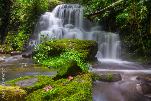 Mun daeng Waterfall, the beautiful waterfall in deep forest at Phu Hin Rong Kla National Park ,Phitsanulok, Thailand photo