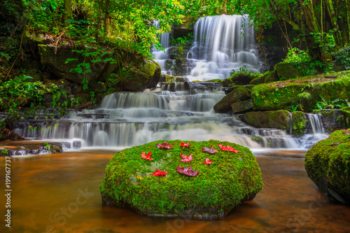 Mun daeng Waterfall, the beautiful waterfall in deep forest at Phu Hin Rong Kla National Park ,Phitsanulok, Thailand